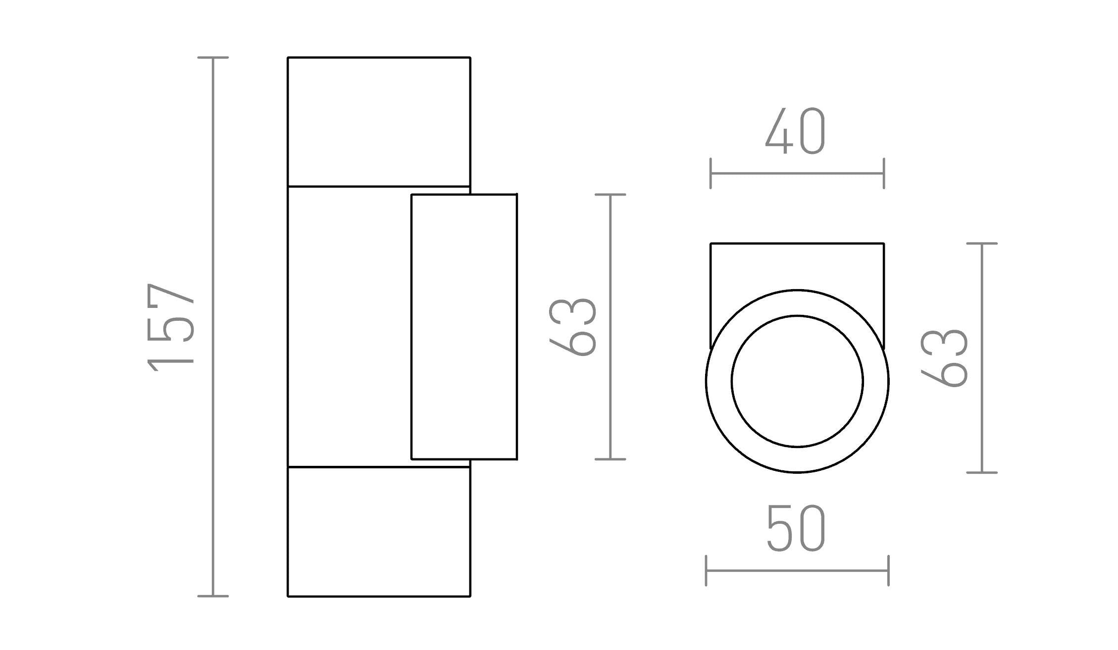 MICO II wall lamp - Product sketch