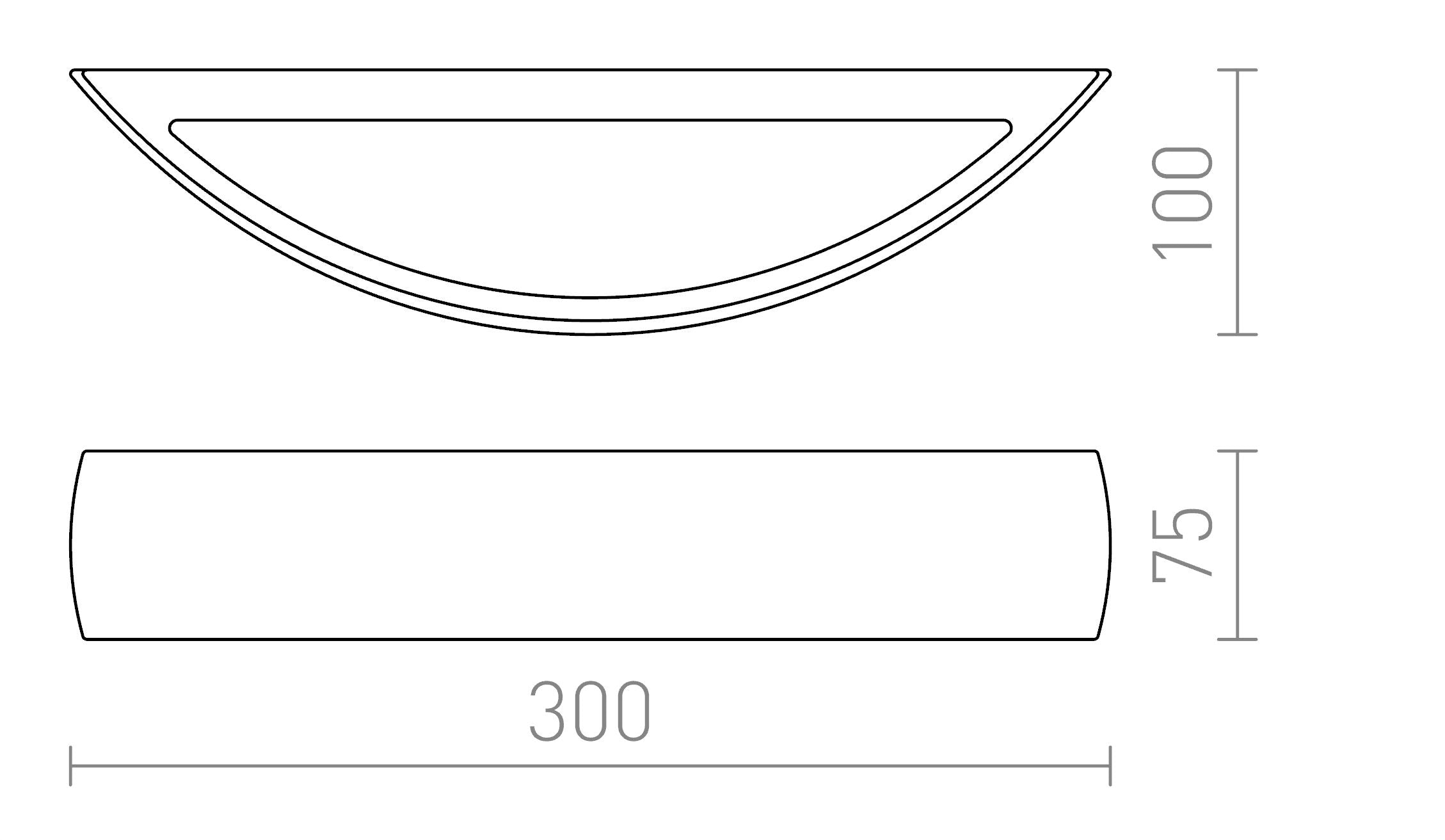 CRESCENT zidna lampa - Product sketch