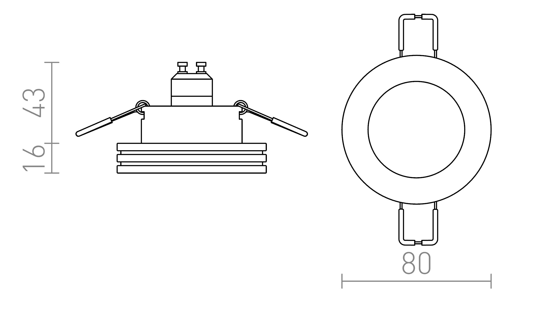 REWA σταθερό λαμπτήρας - Product sketch