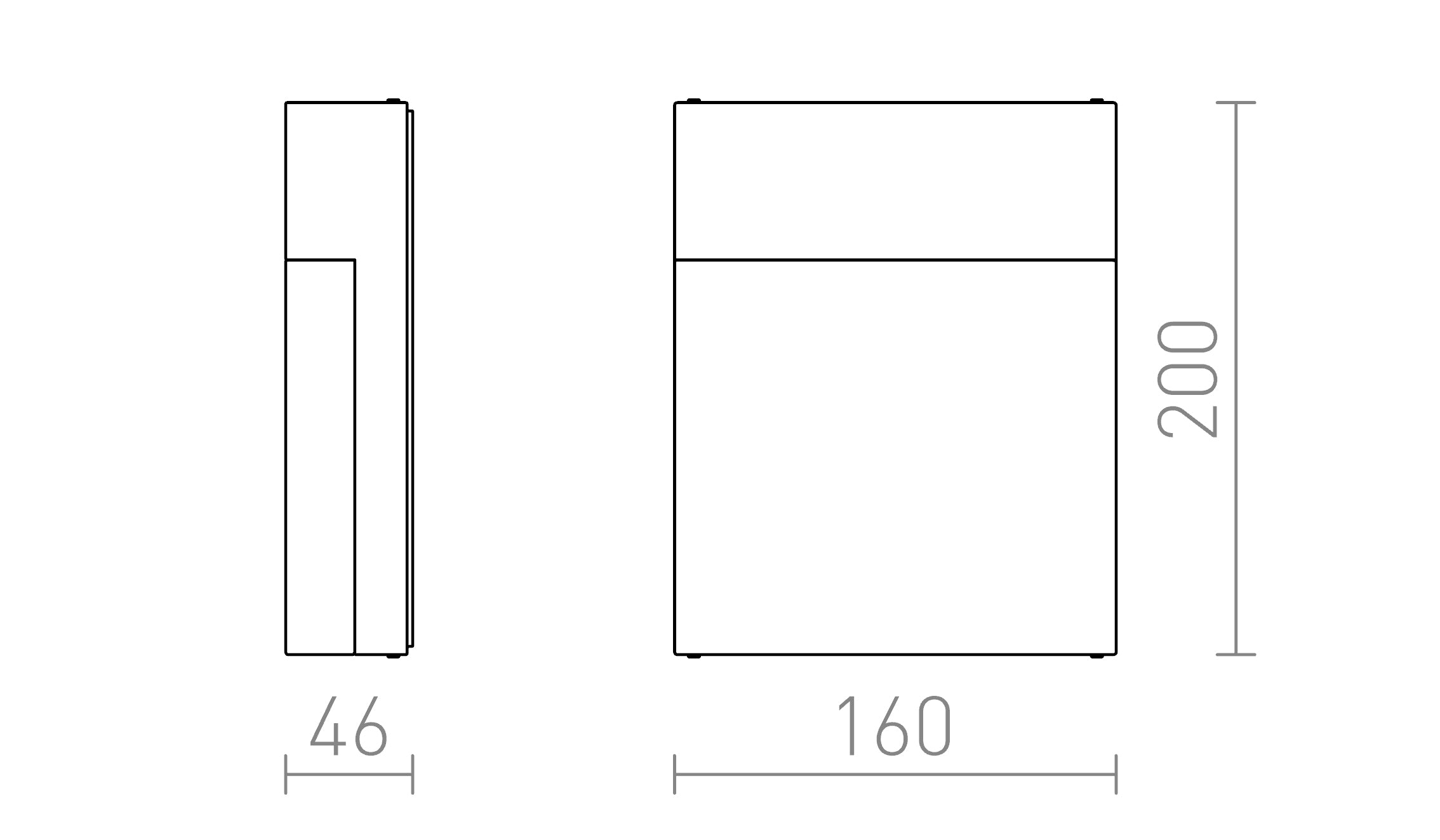 VERIA na parede lâmpada - Product sketch