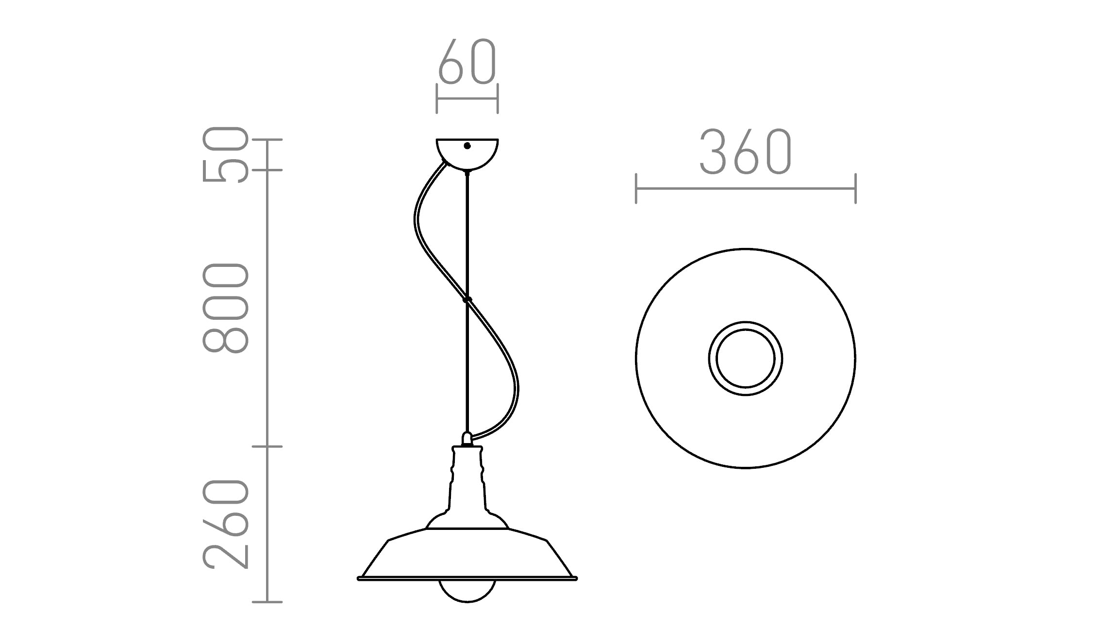 GOLDIE 36 hanglamp lamp - Product sketch