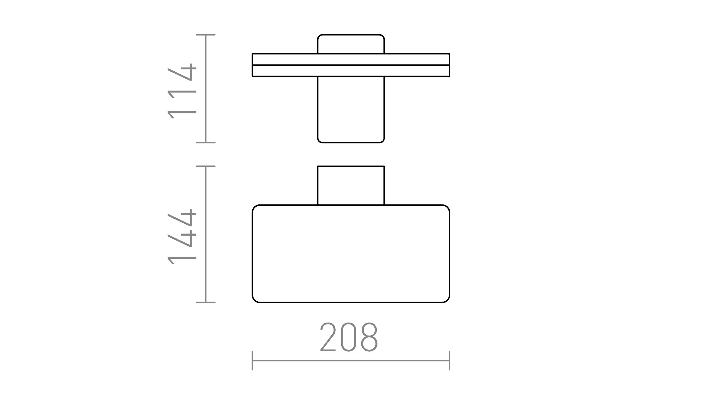 RINA nástenná lampa - Product sketch