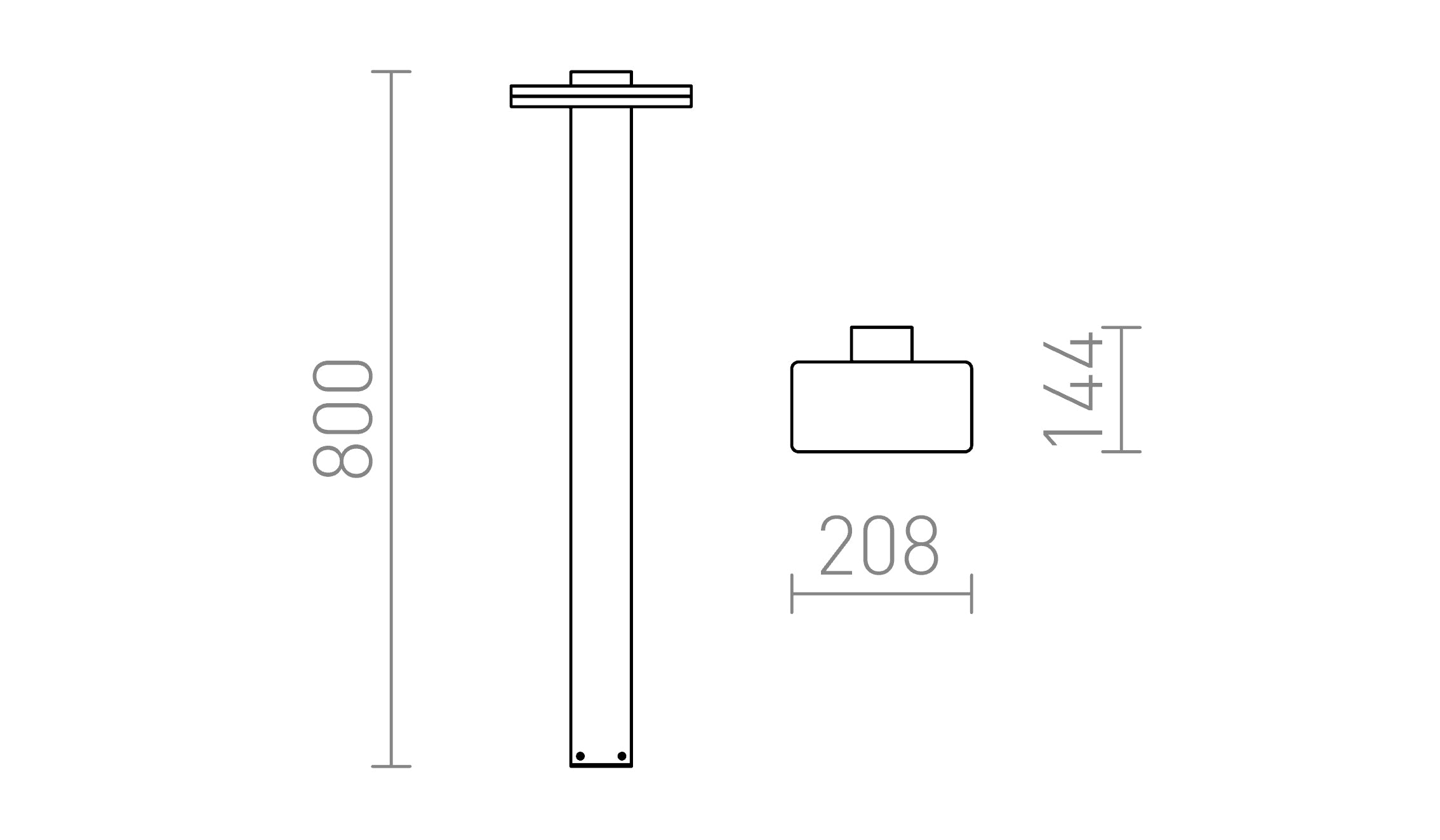 RINA stojanová lampa - Product sketch