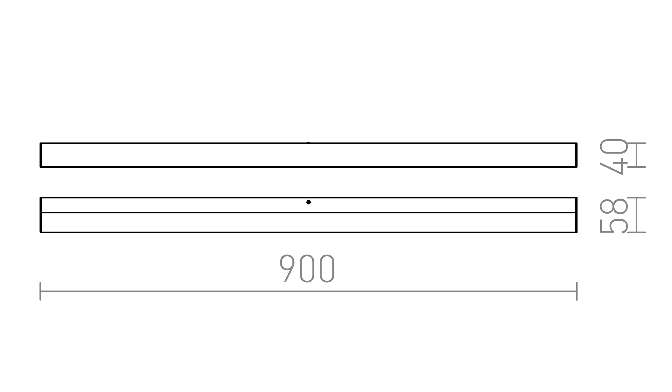LEVIA 90 na parede lâmpada - Product sketch