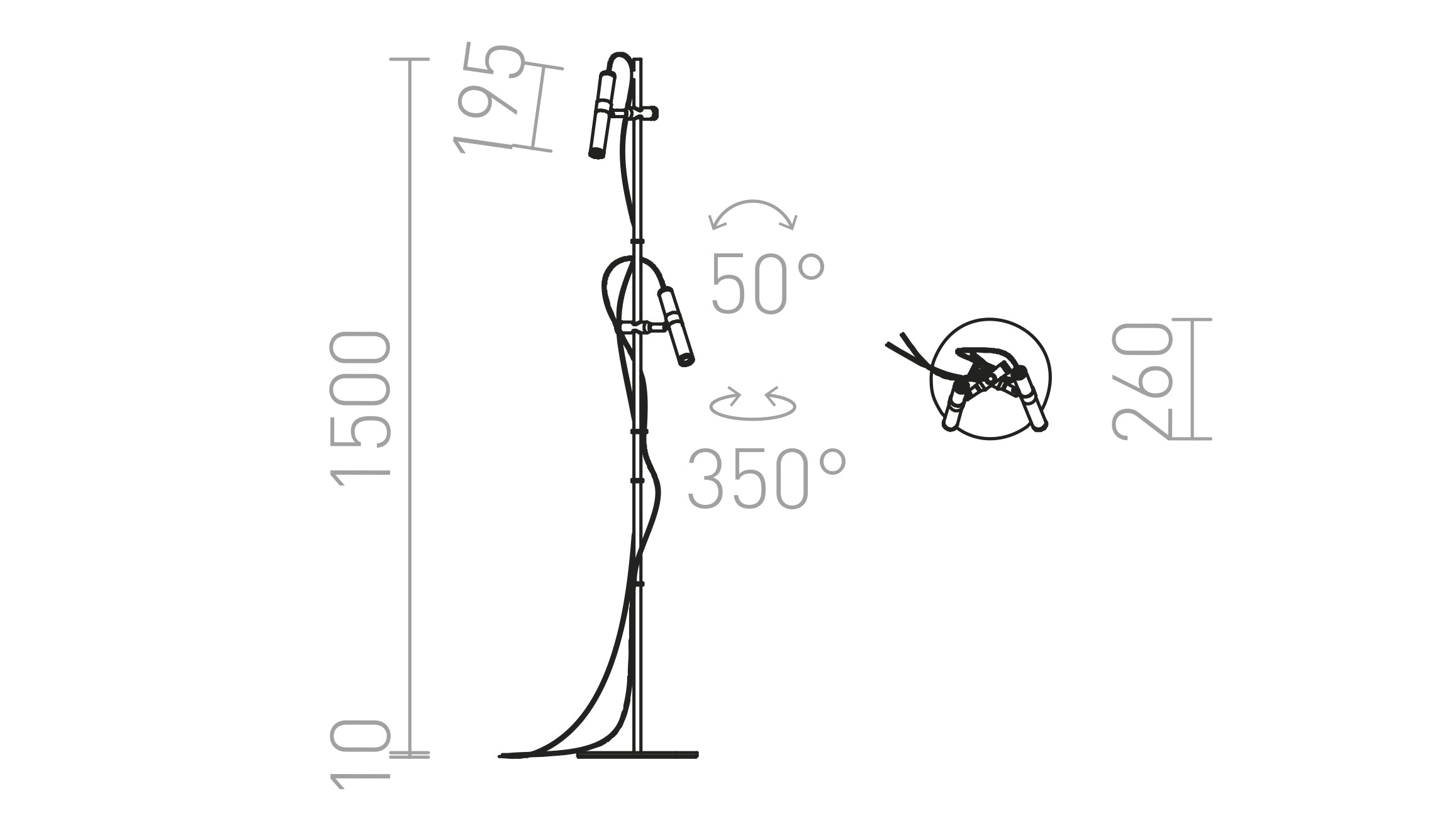 VIPER FL de pé - Product sketch