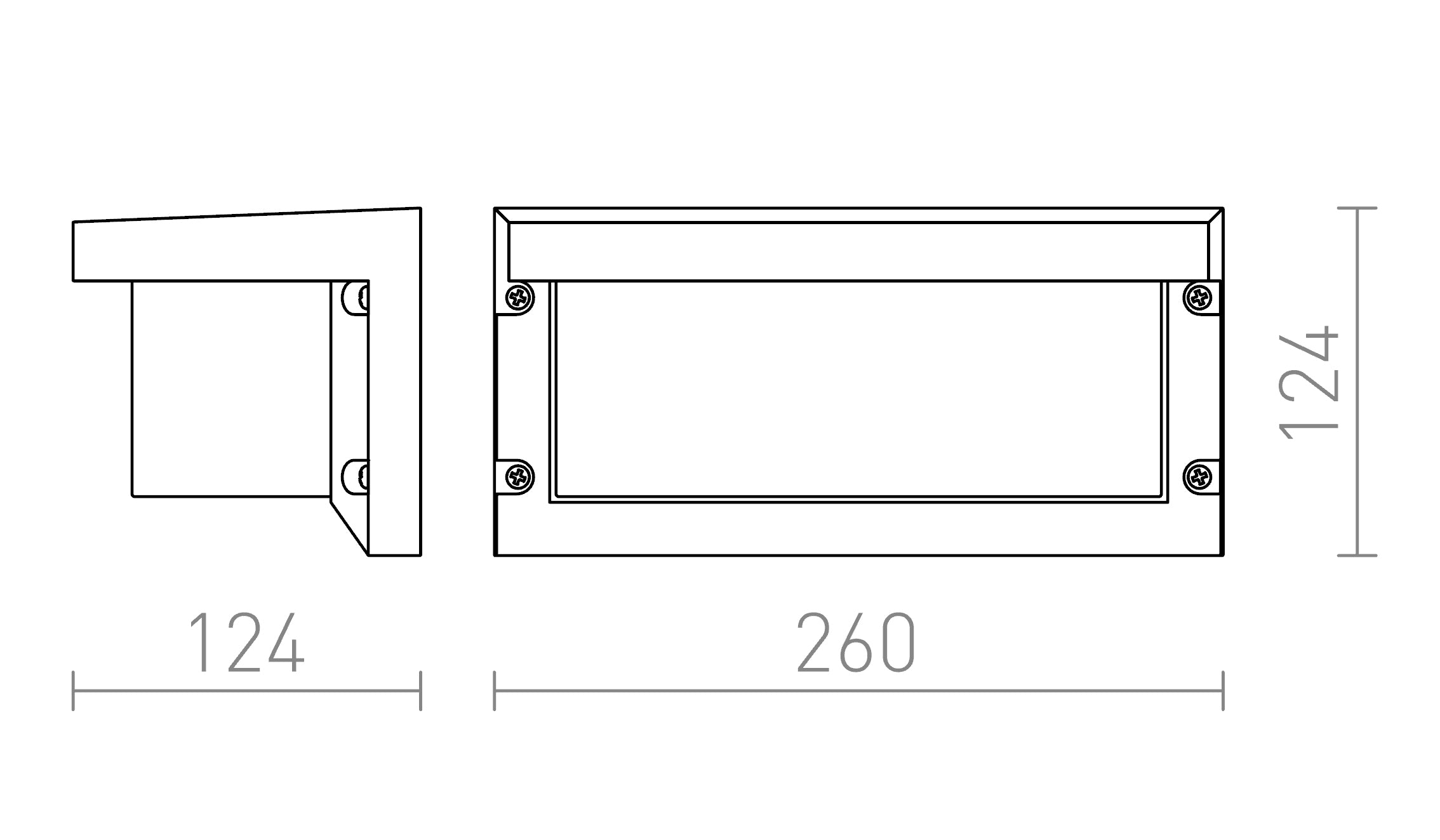 HIDE RC na parede lâmpada - Product sketch