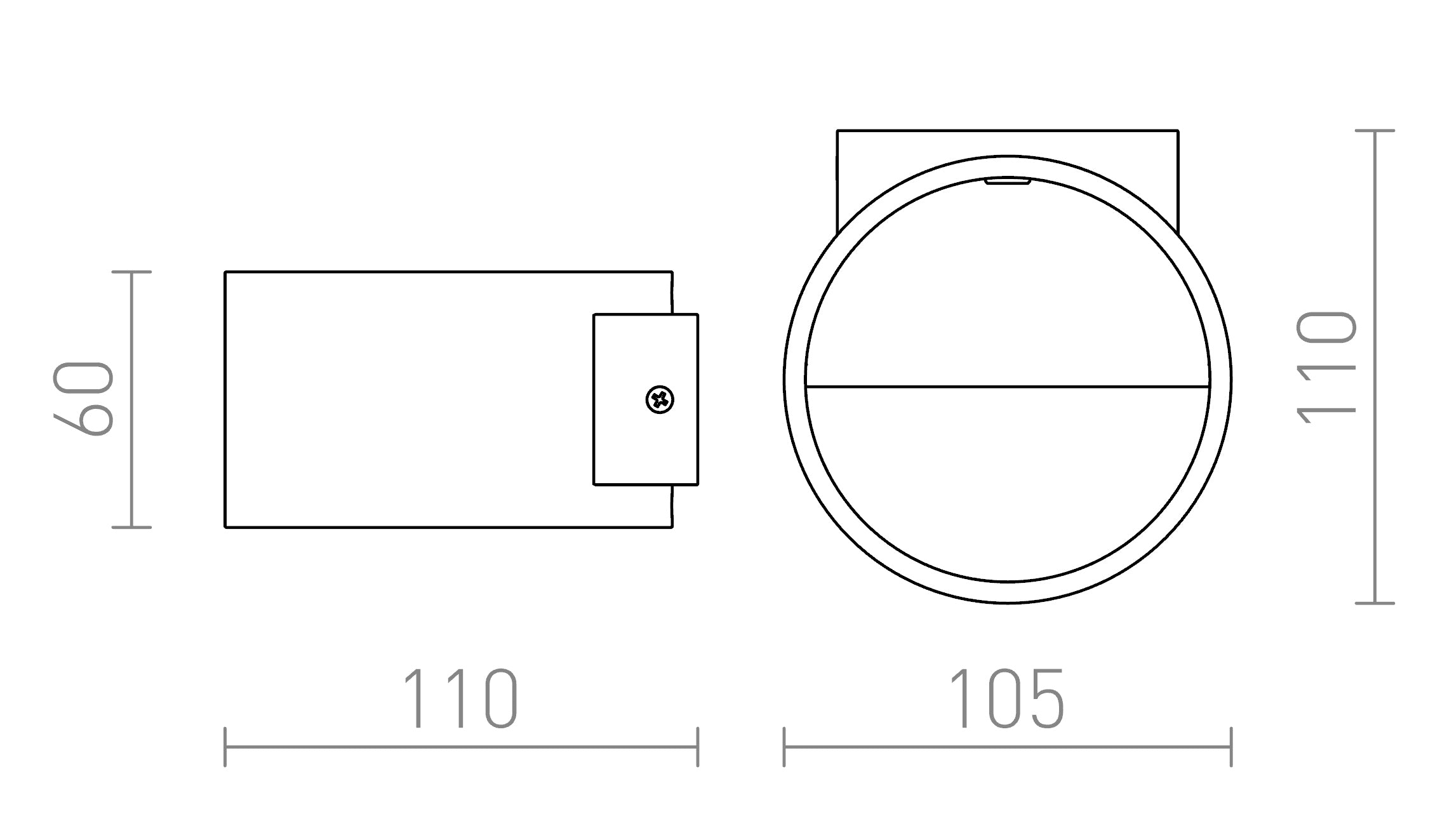 BIARITZ da parete lampada - Product sketch
