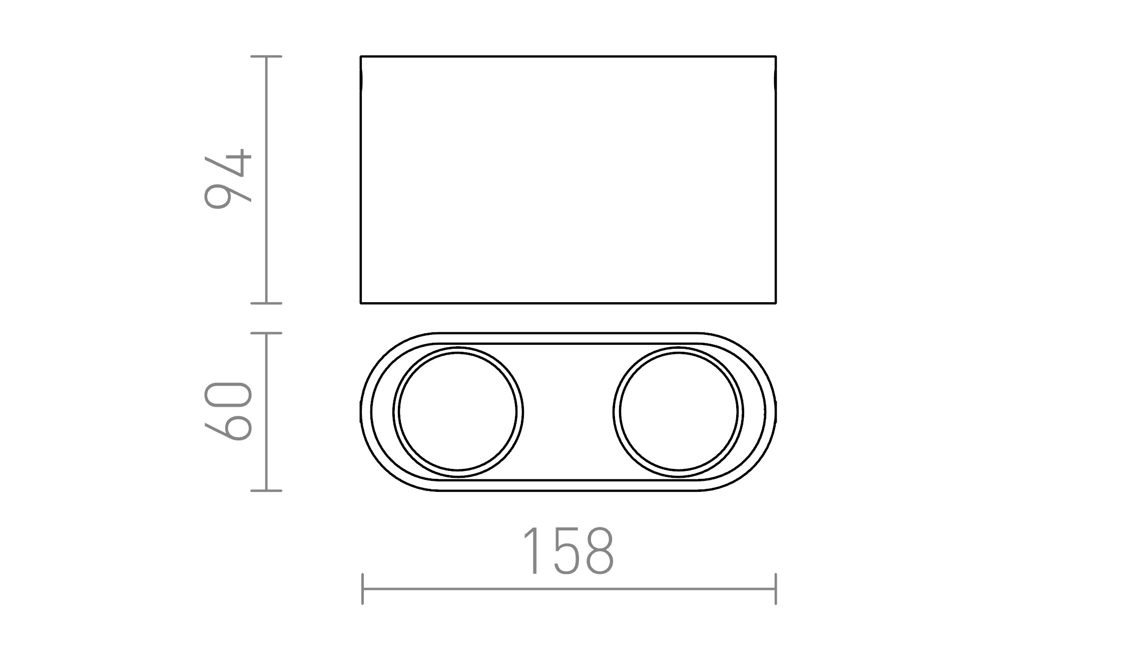 MANTOVA II teto lâmpada - Product sketch