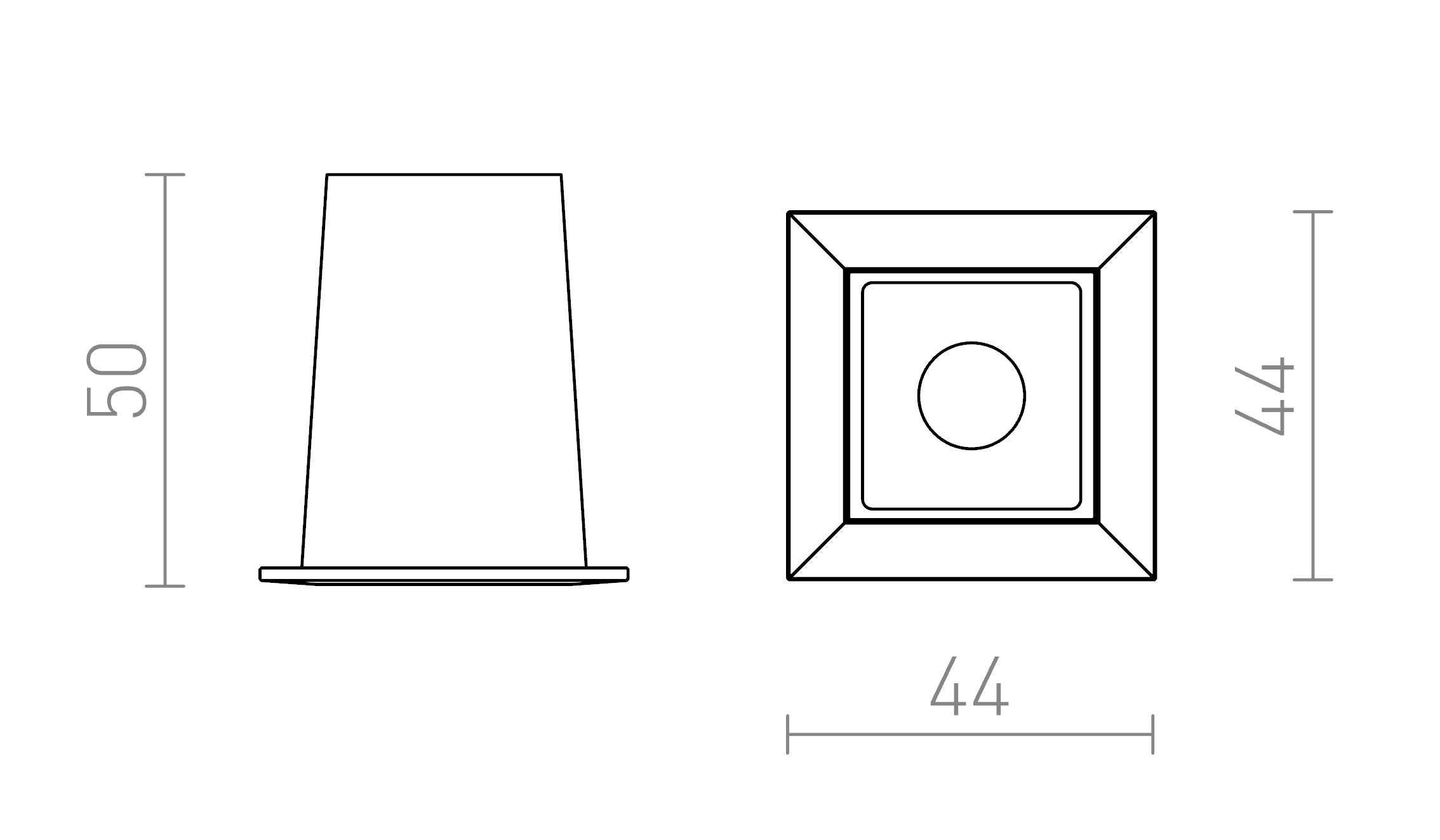 LIZARD I encastrable lampe - Product sketch