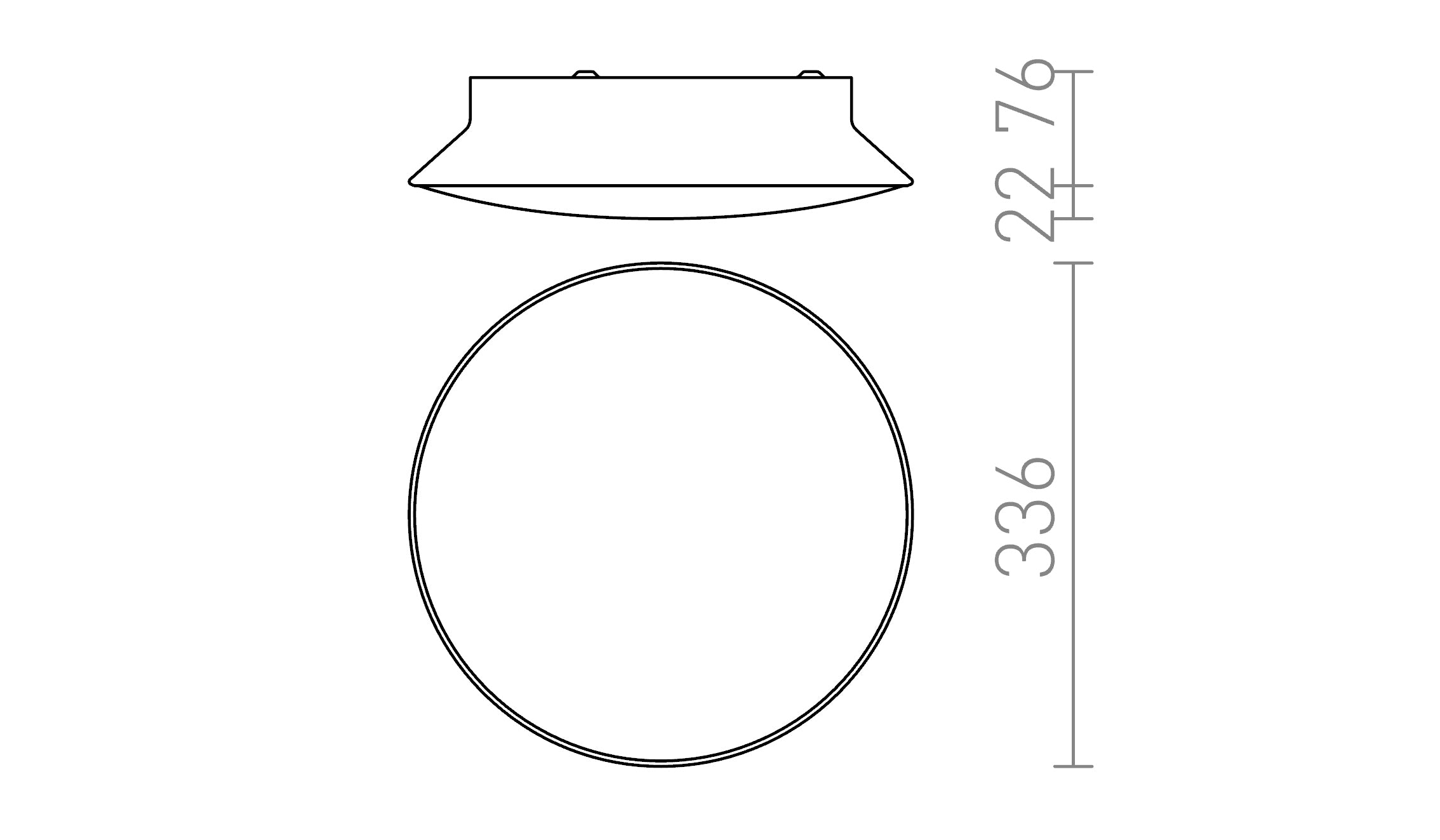MARA teto lâmpada - Product sketch