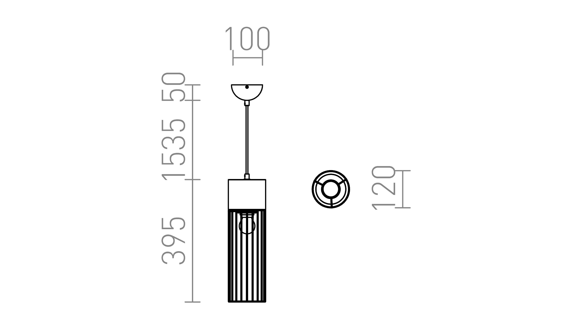 BURTON hanglamp lamp - Product sketch