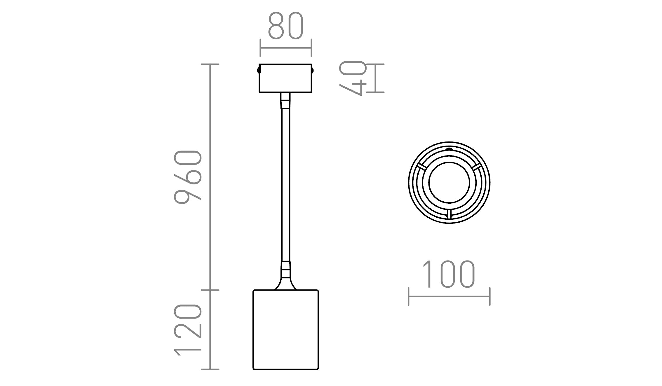 LOYD LED I a sospensione lampada - Product sketch