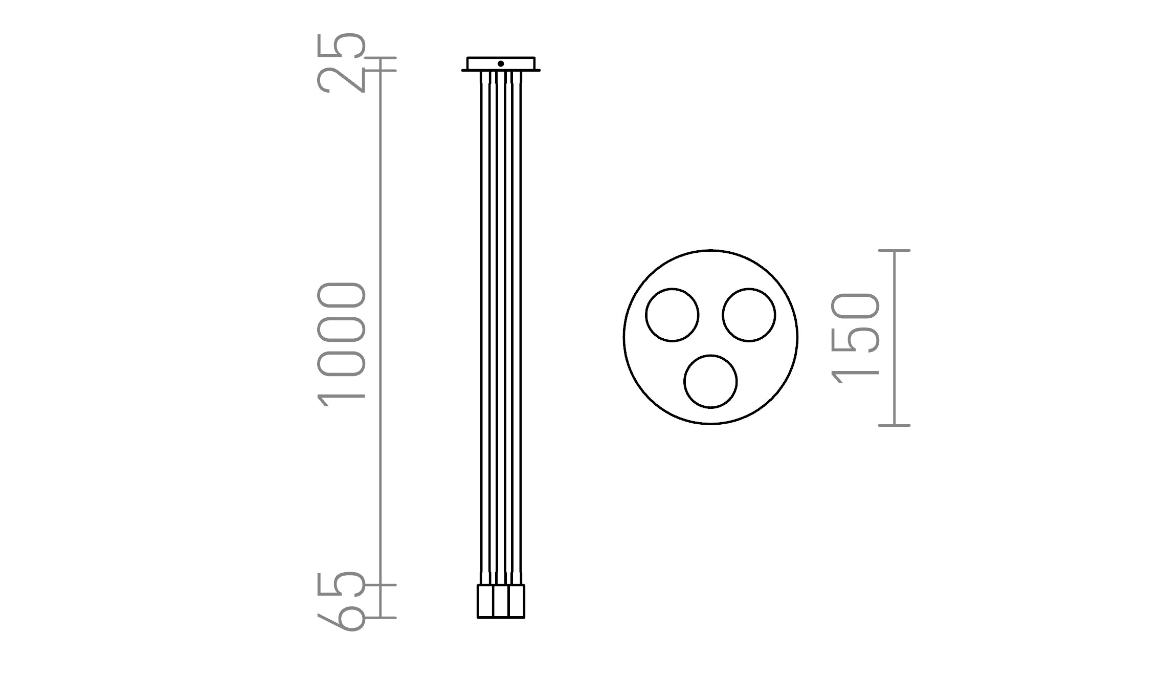 LOYD E27 III teto lâmpada - Product sketch