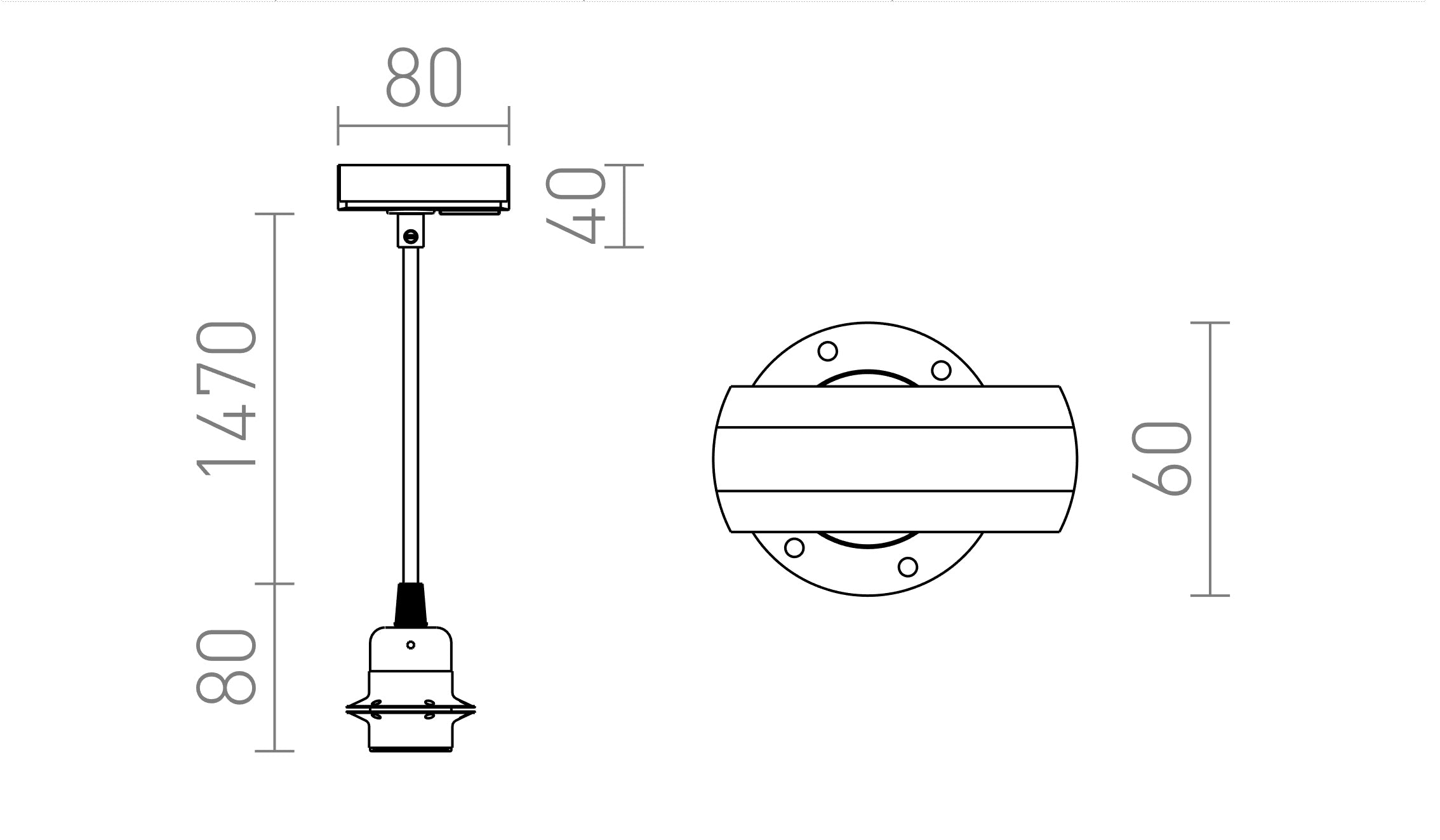ELISA do szyny 1-faz. BA1+BK+CHO - Product sketch