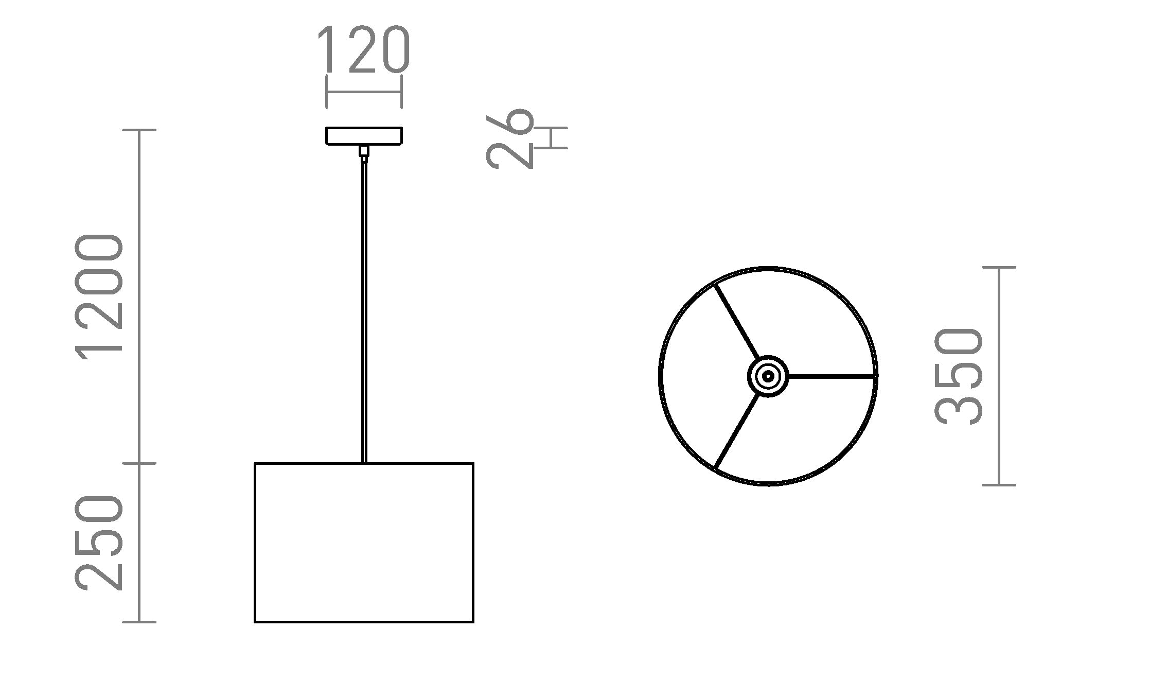 FANCY 35/25 pendant lamp - Product sketch