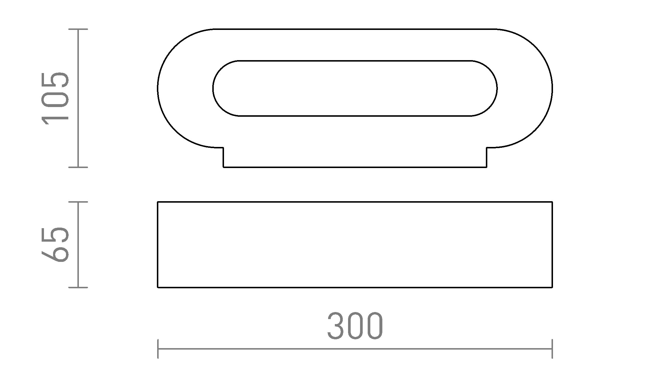 COWLEY na parede lâmpada - Product sketch