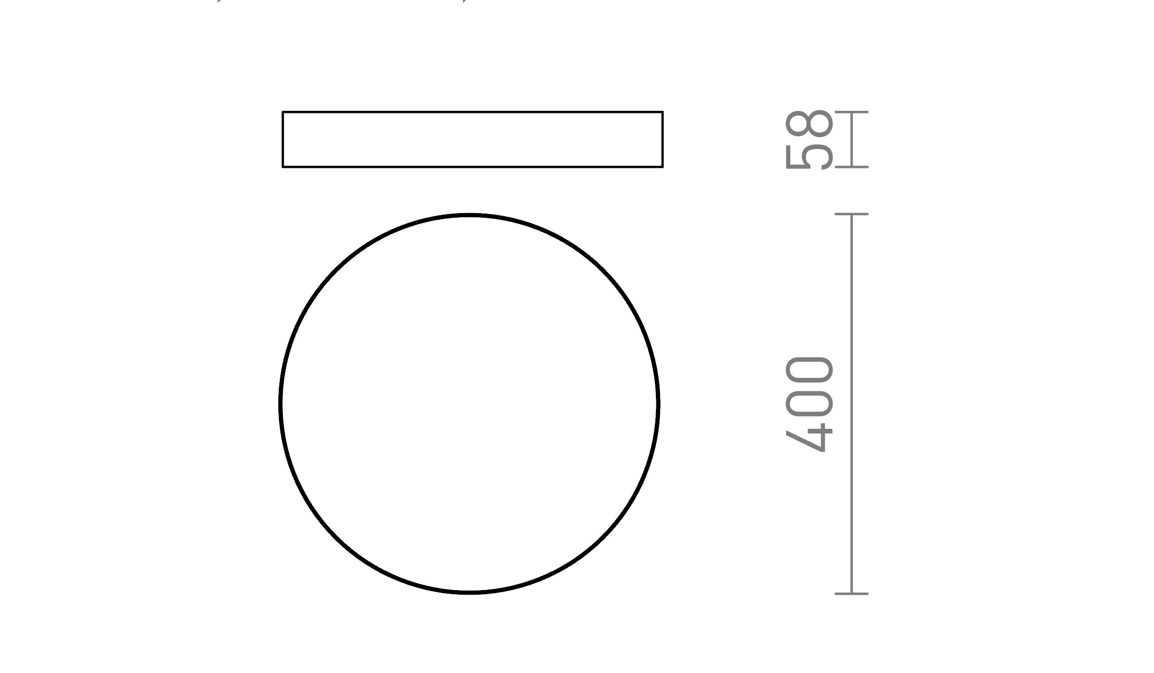 LARISA R 40 teto lâmpada - Product sketch