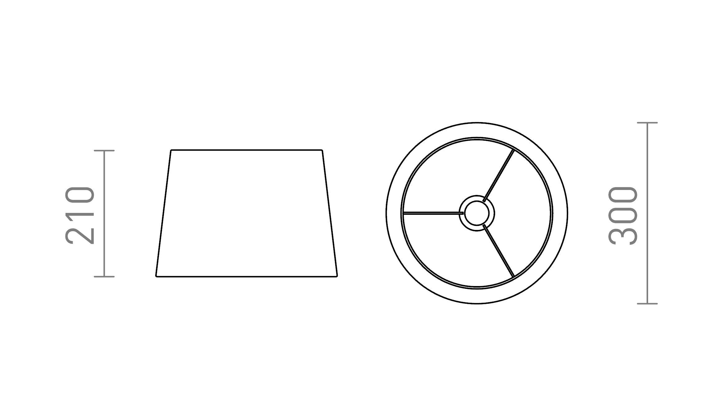 AMBITUS 30/21 abajur de mesa - Product sketch