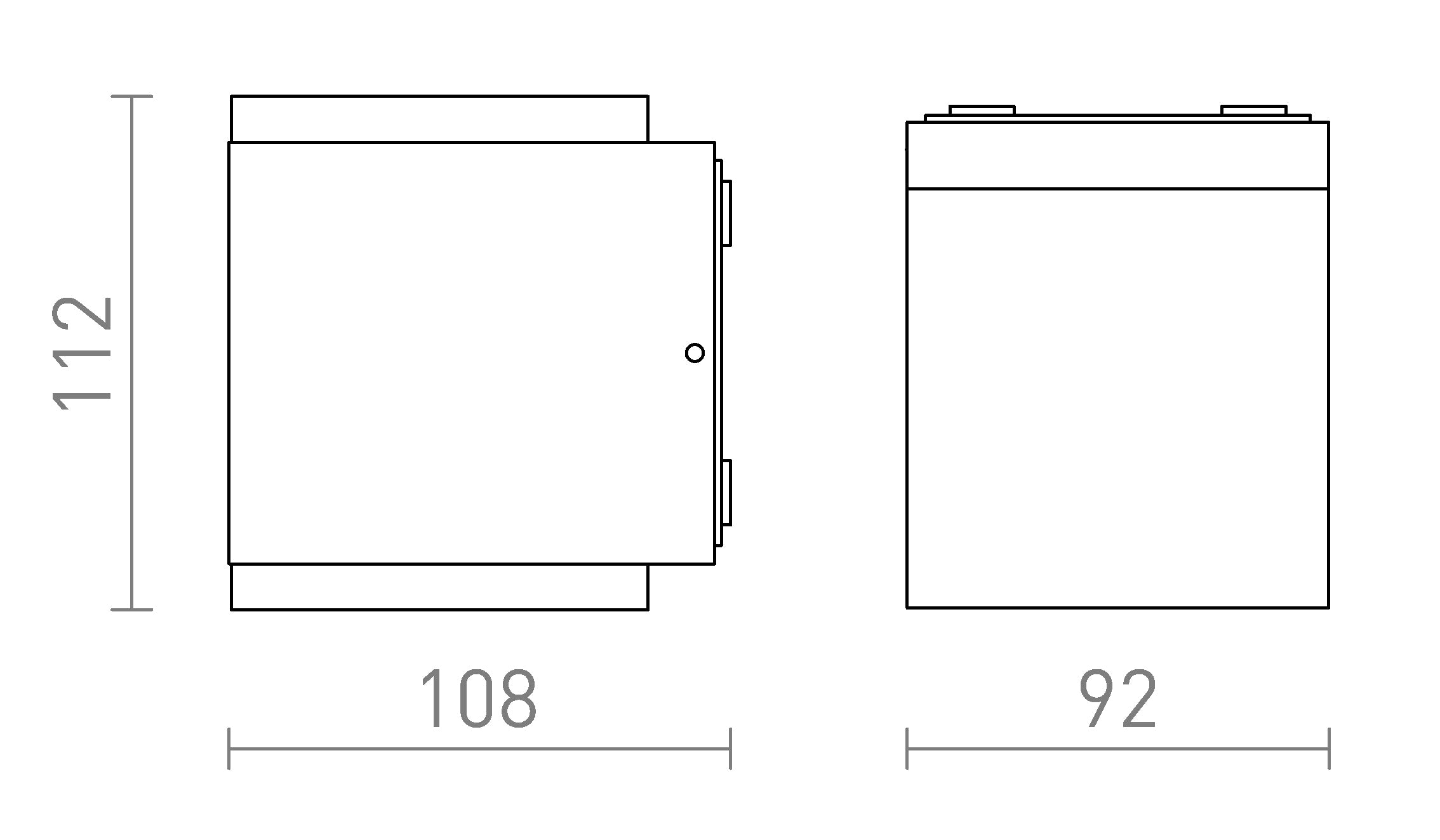 TIRAS II de pared lámpara - Product sketch