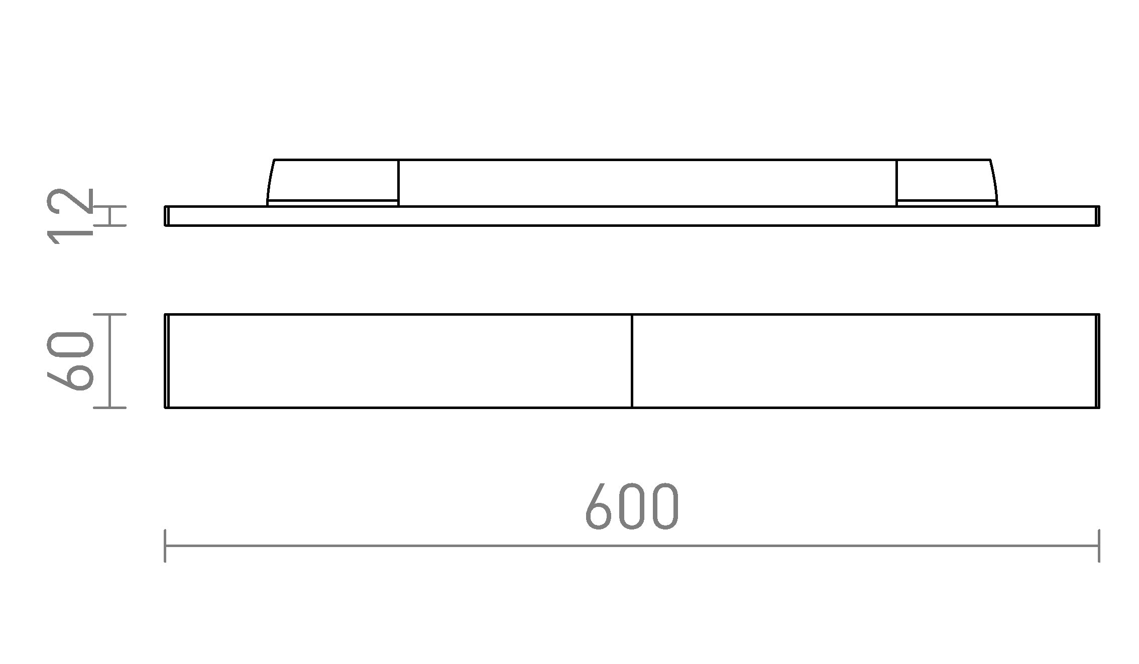 FLATLINE 60 PRO TŘÍOKR. LIŠTU - Schéma produktu