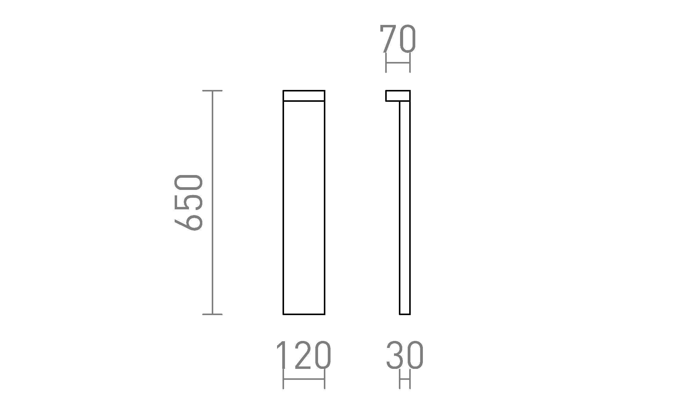 GARDIEN 65 terra lampada - Product sketch