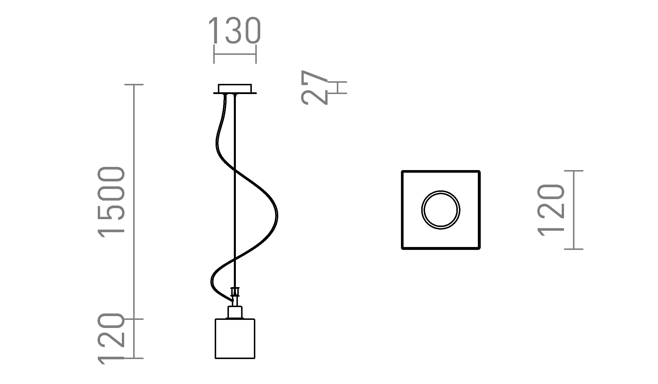 DADOS NEW Pendelleuchte lampe - Product sketch
