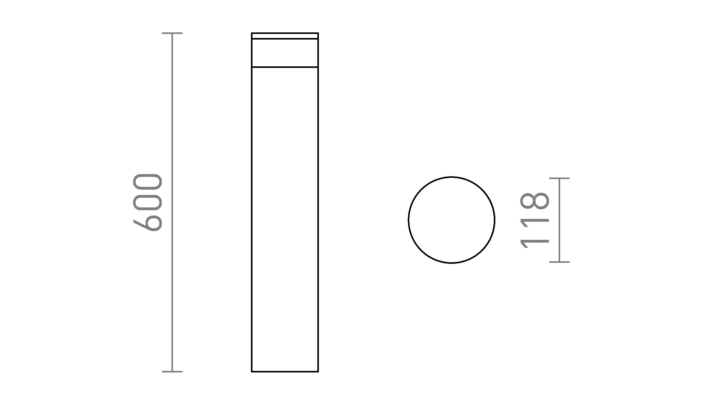 BRENDA 60 de pé lâmpada - Product sketch