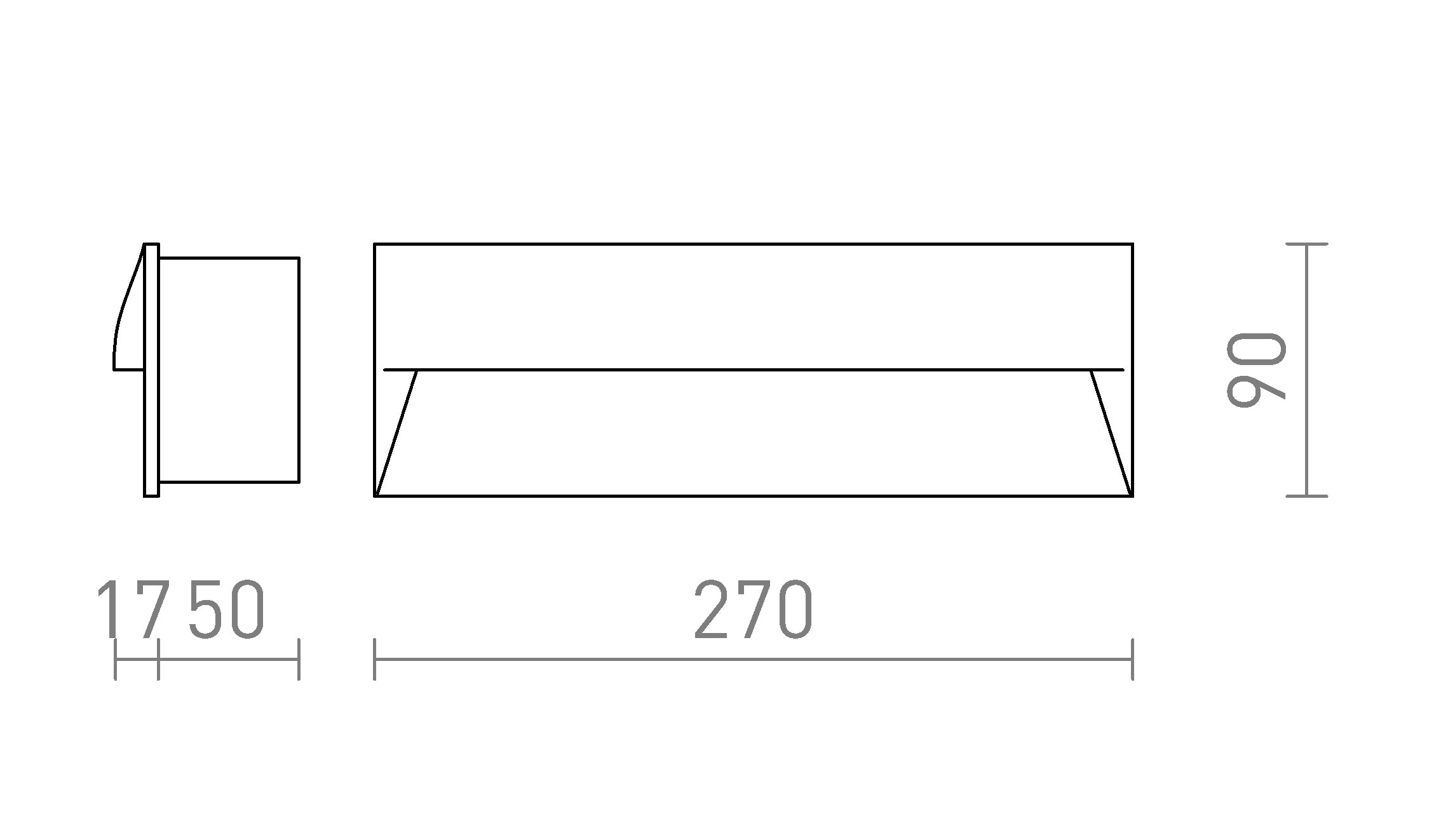 REP 27 ugradna lampa - Product sketch