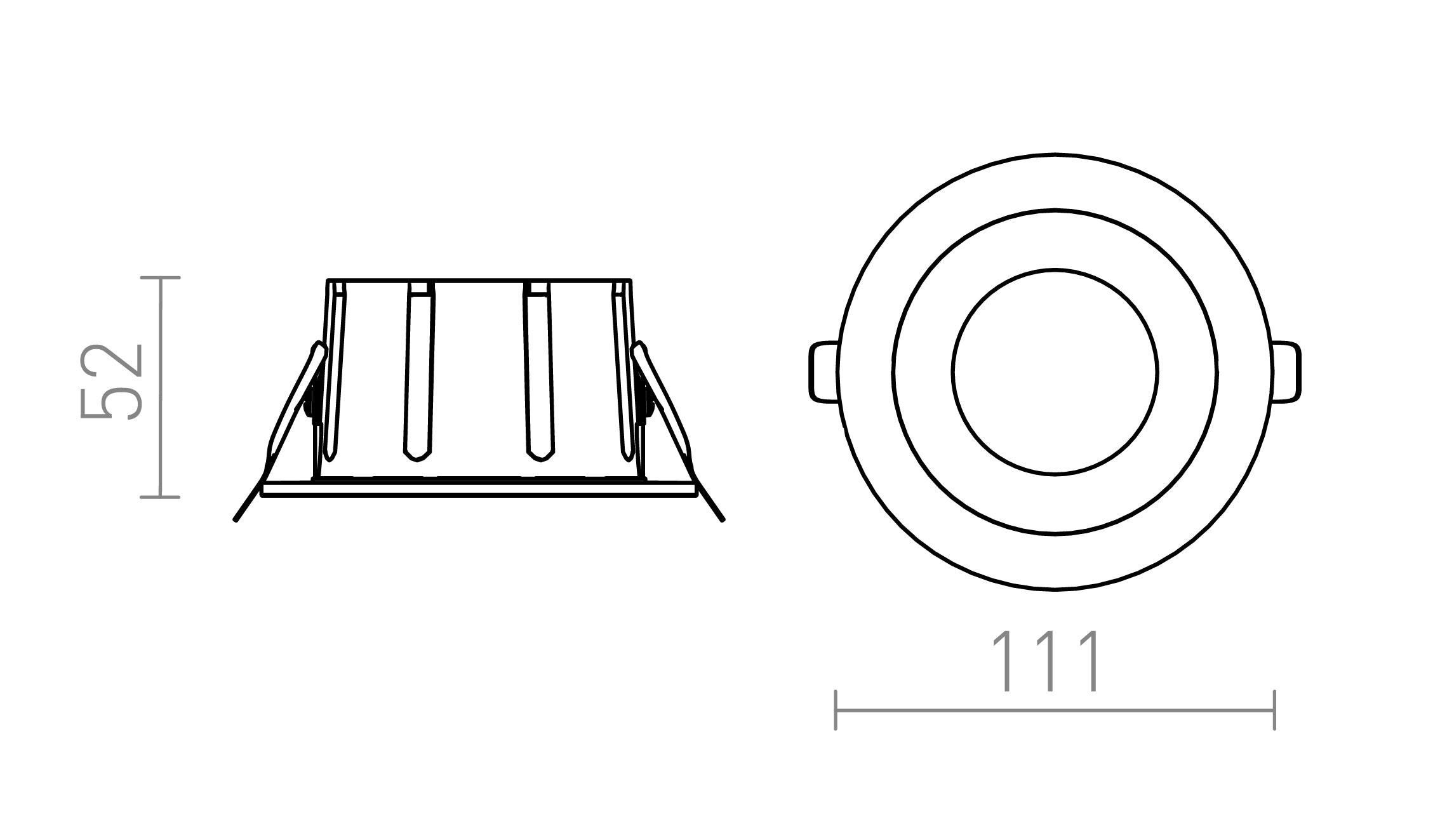 ANSEL da incasso lampada - Product sketch