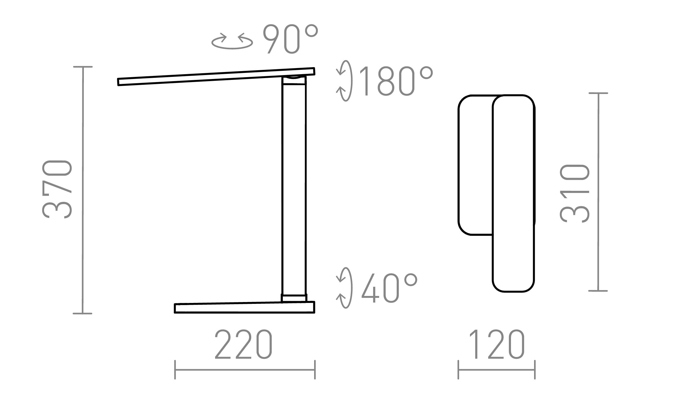 MAREK DIMM namizna svetilka lampa - Product sketch