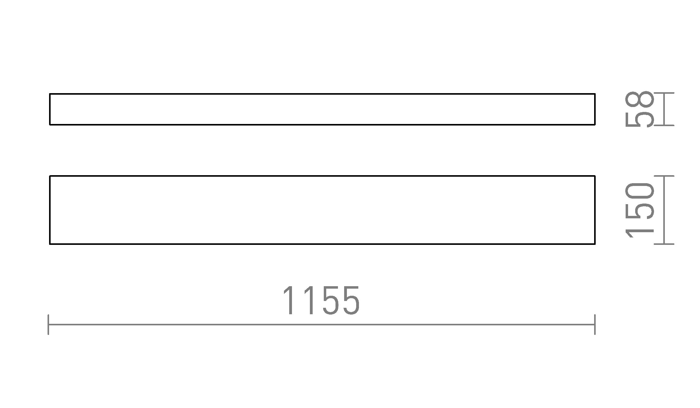 LARISA 115X15 DIMM ceiling lamp - Product sketch