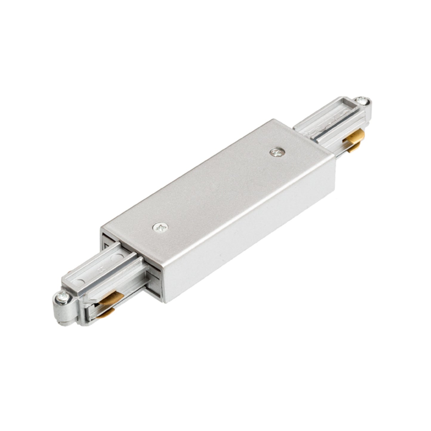 RENDL 1-circuit track system 1F straight connector with feed-in silver grey 230V R12265 1