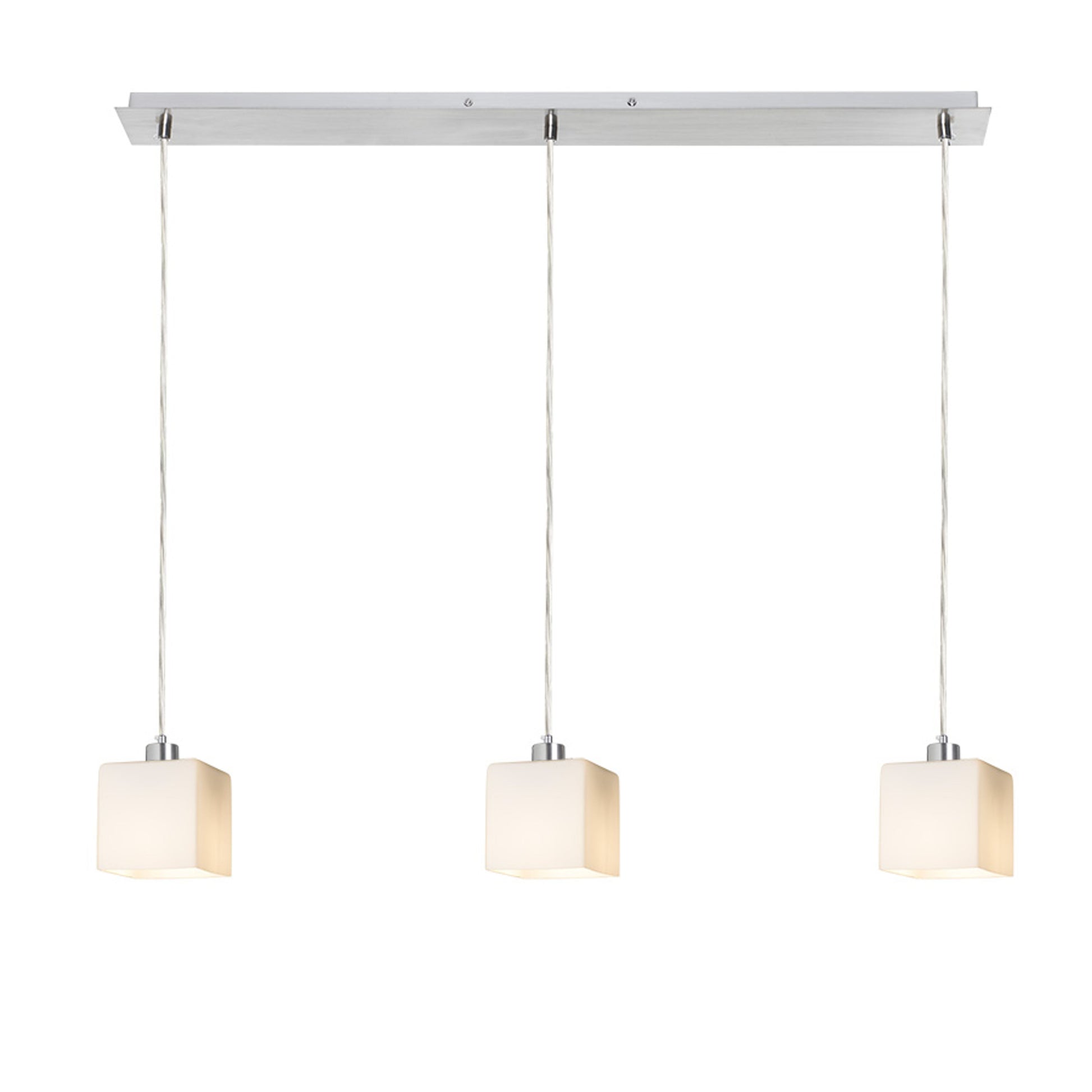 RENDL pendant lamp DADOS III 80 pendant  opal-colored glass/chrome 230V LED E27 3x11W R14022 2