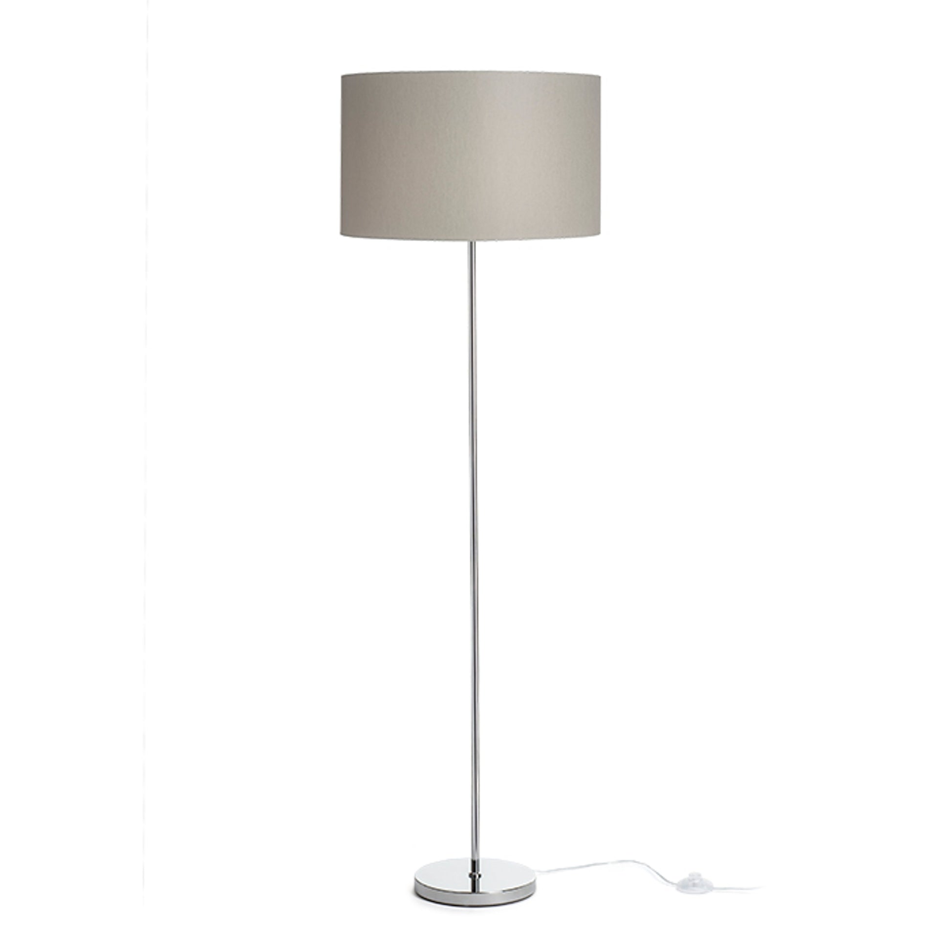 RENDL floor lamp NYC/RON 40/25 floor  Chintz light grey/chrome 230V LED E27 15W R14081 1