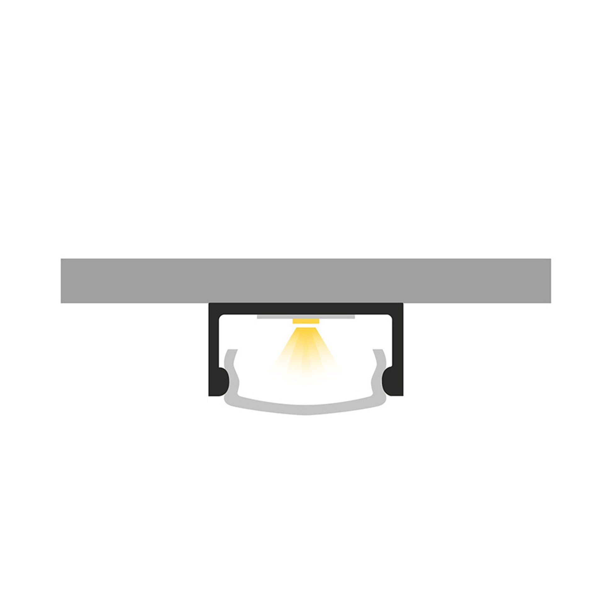 RENDL LED-strip LED PROFILE G surface mounted 1m white matte acrylic/aluminum  R14086 7