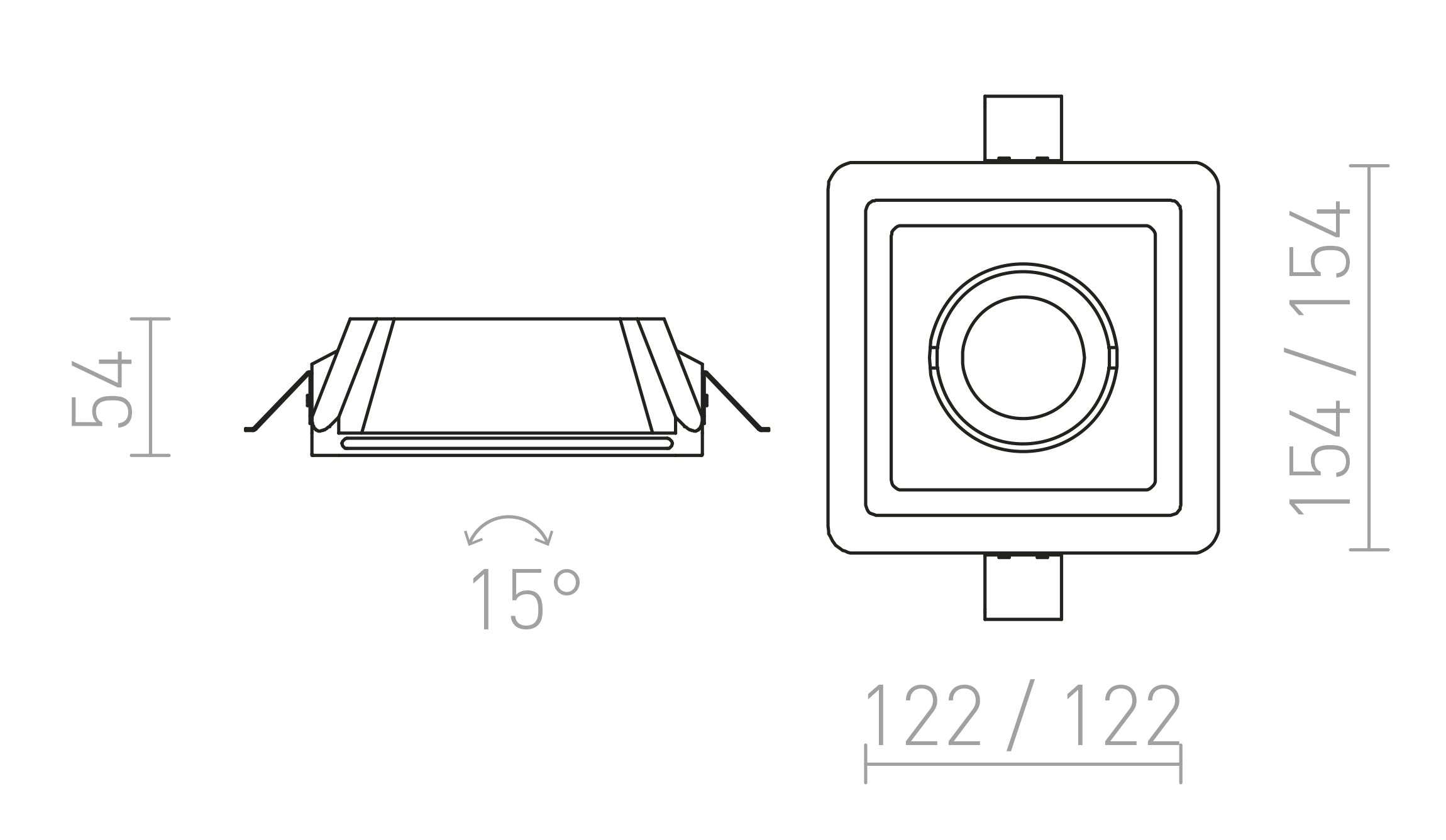 DINO SQ GU10 - Schéma produktu