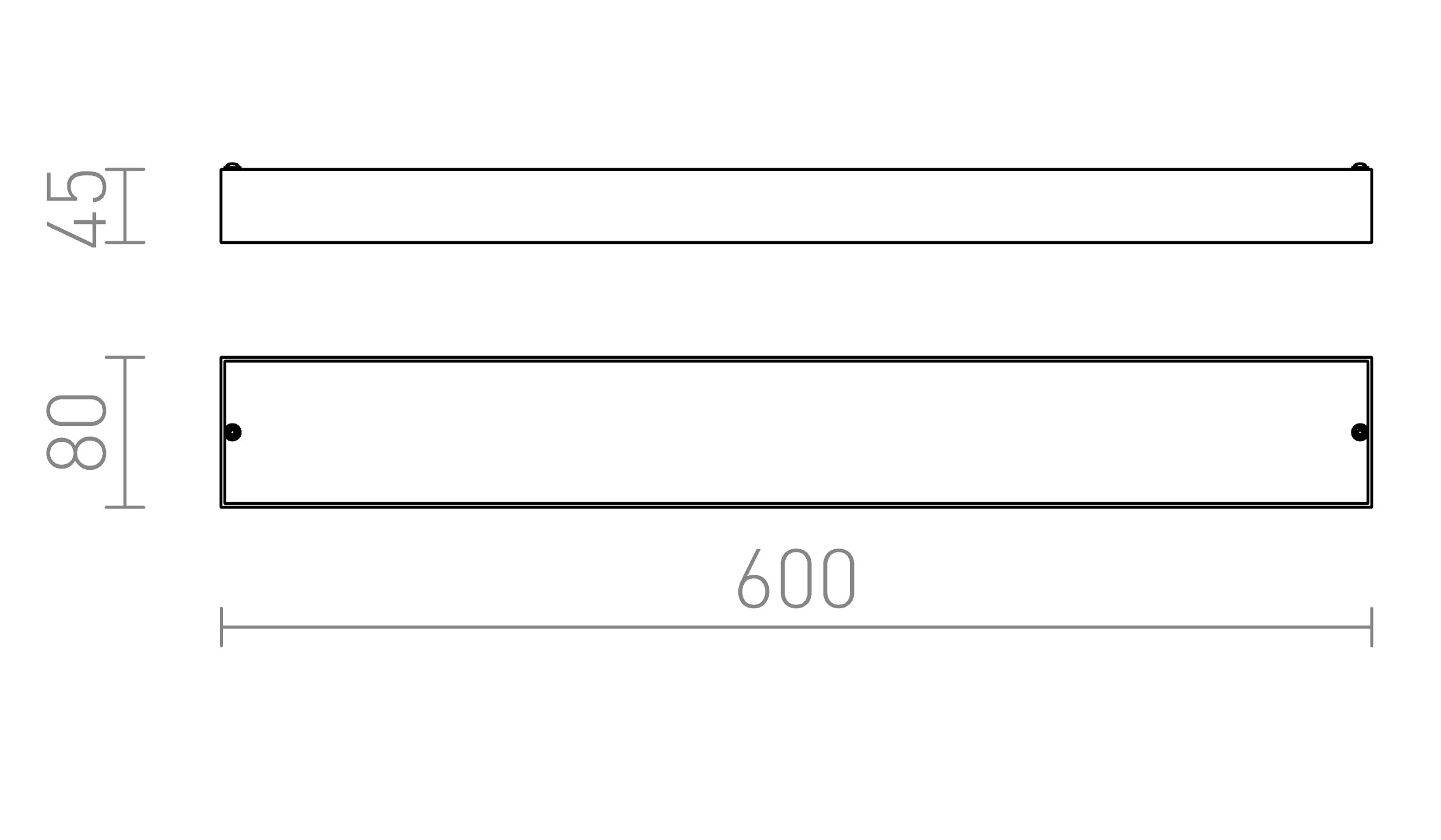 MARINA LED 60 wall lamp - Product sketch