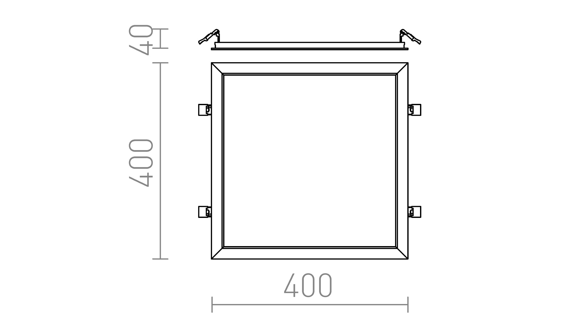 STRUCTURAL LED ZÁPUSTNÁ 40X40 - Schéma produktu