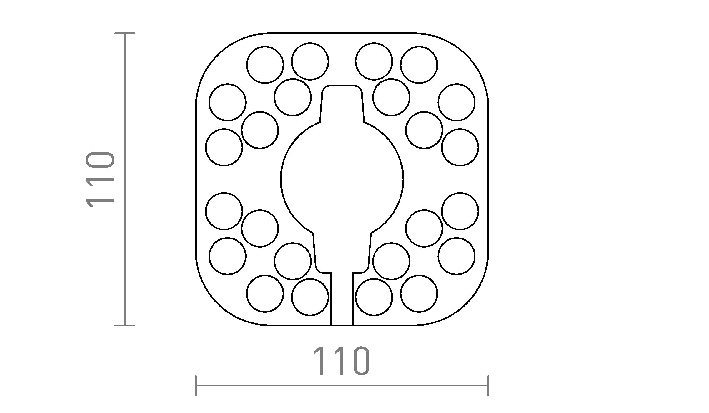 LED MODUL SQ 10 - Schéma produktu