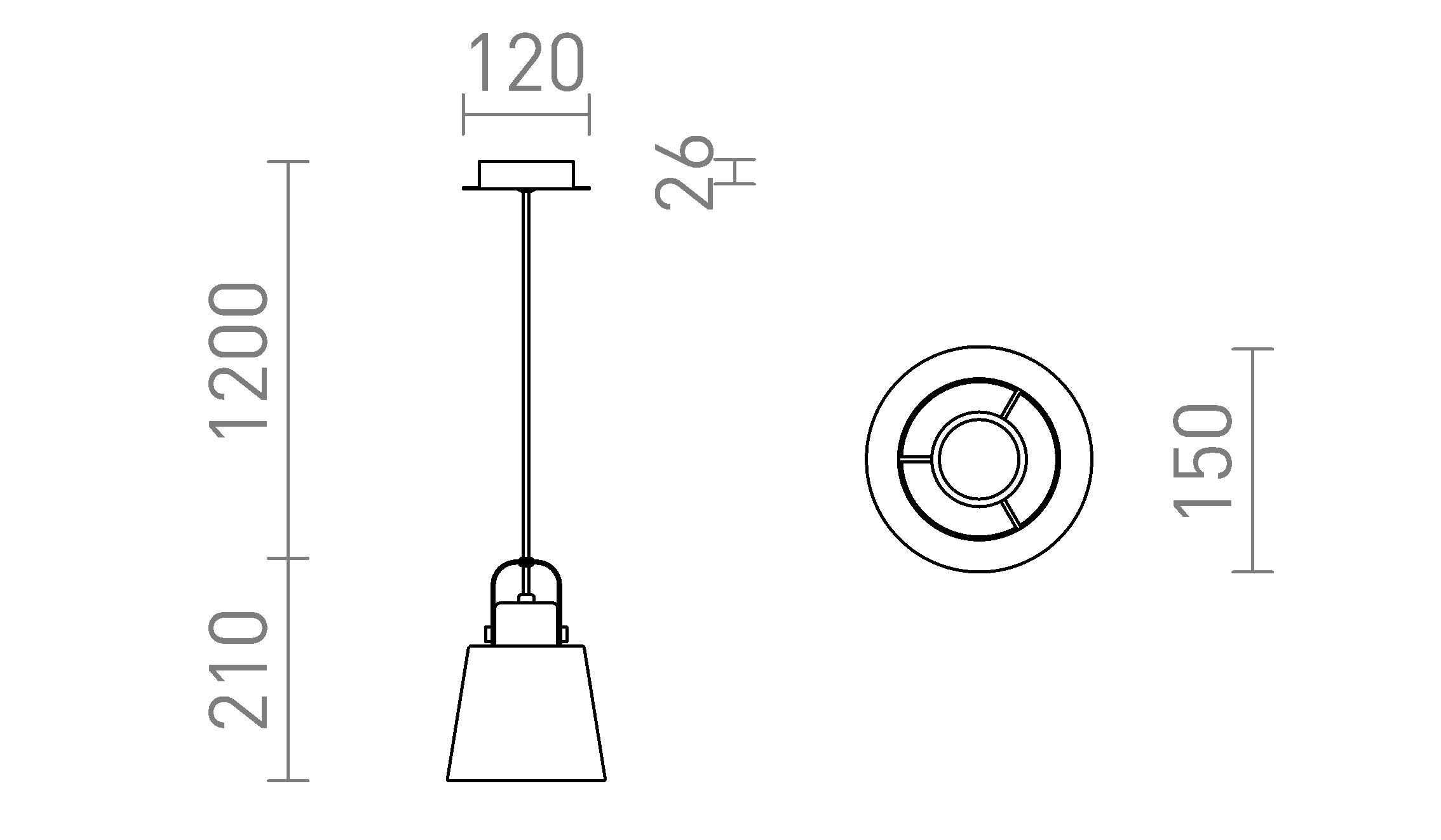 CHOUPETTE ZÁVĚSNÁ - Schéma produktu