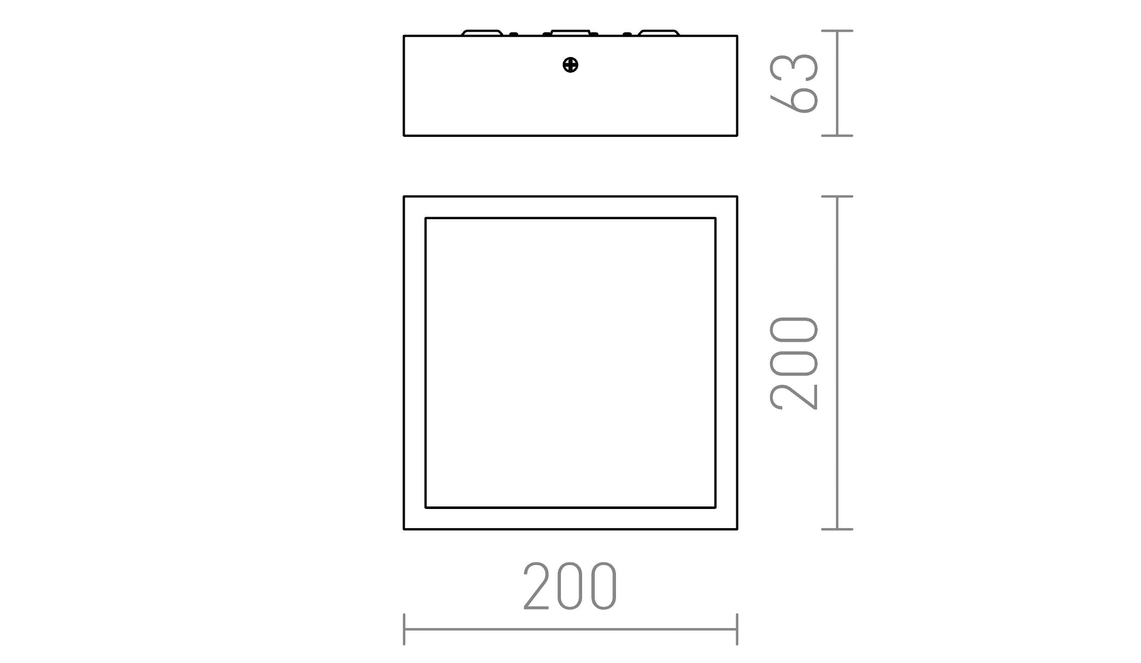 STRUCTURAL LED PŘISAZENÁ 20X20 - Schéma produktu