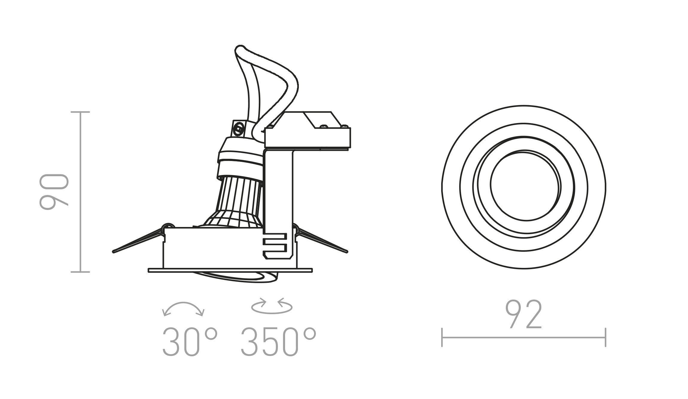 PASADENA GU10 R - Schéma produktu
