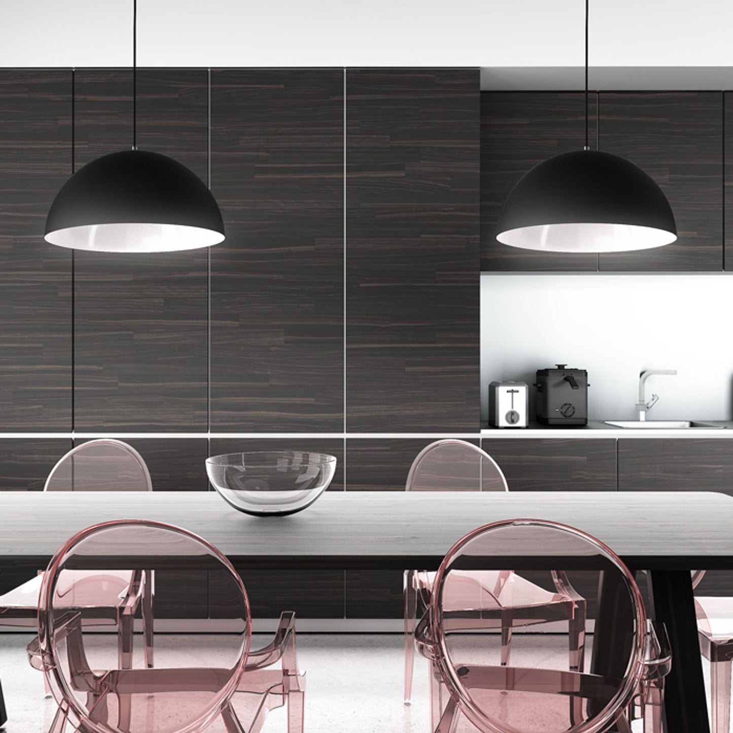 RENDL pendant lamp MONROE 50 pendant matte black/white  230V LED E27 30W R11702 4