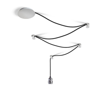 RENDL shades, shade bases, pendent sets SPIDER I pendant set black chrome 230V LED E27 15W R13493 1