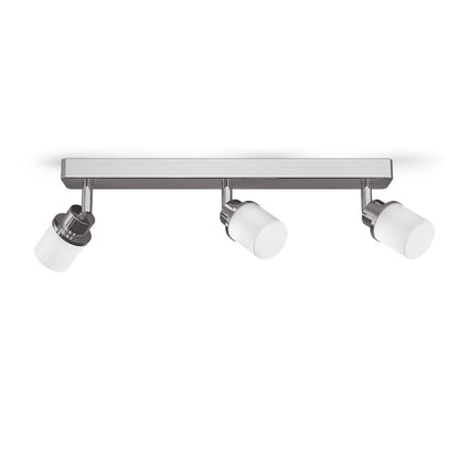 RENDL spotlight LINN III surface mounted  opal-colored glass/chrome 230V LED G9 3x3W IP44 R13703 1
