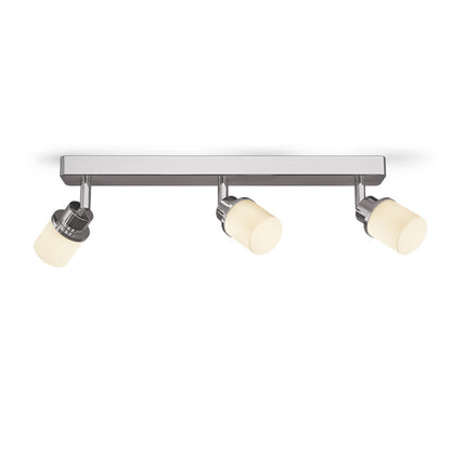 RENDL spotlight LINN III surface mounted  opal-colored glass/chrome 230V LED G9 3x3W IP44 R13703 2