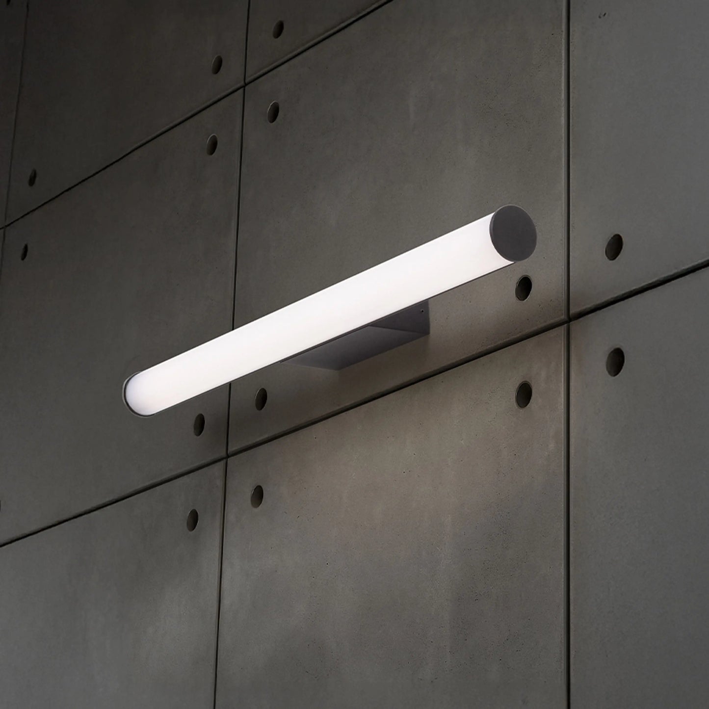 RENDL wall lamp CASSAMBA 60 wall black frosted acrylic 230V LED 12W IP44  3000K 4000K R13888 4