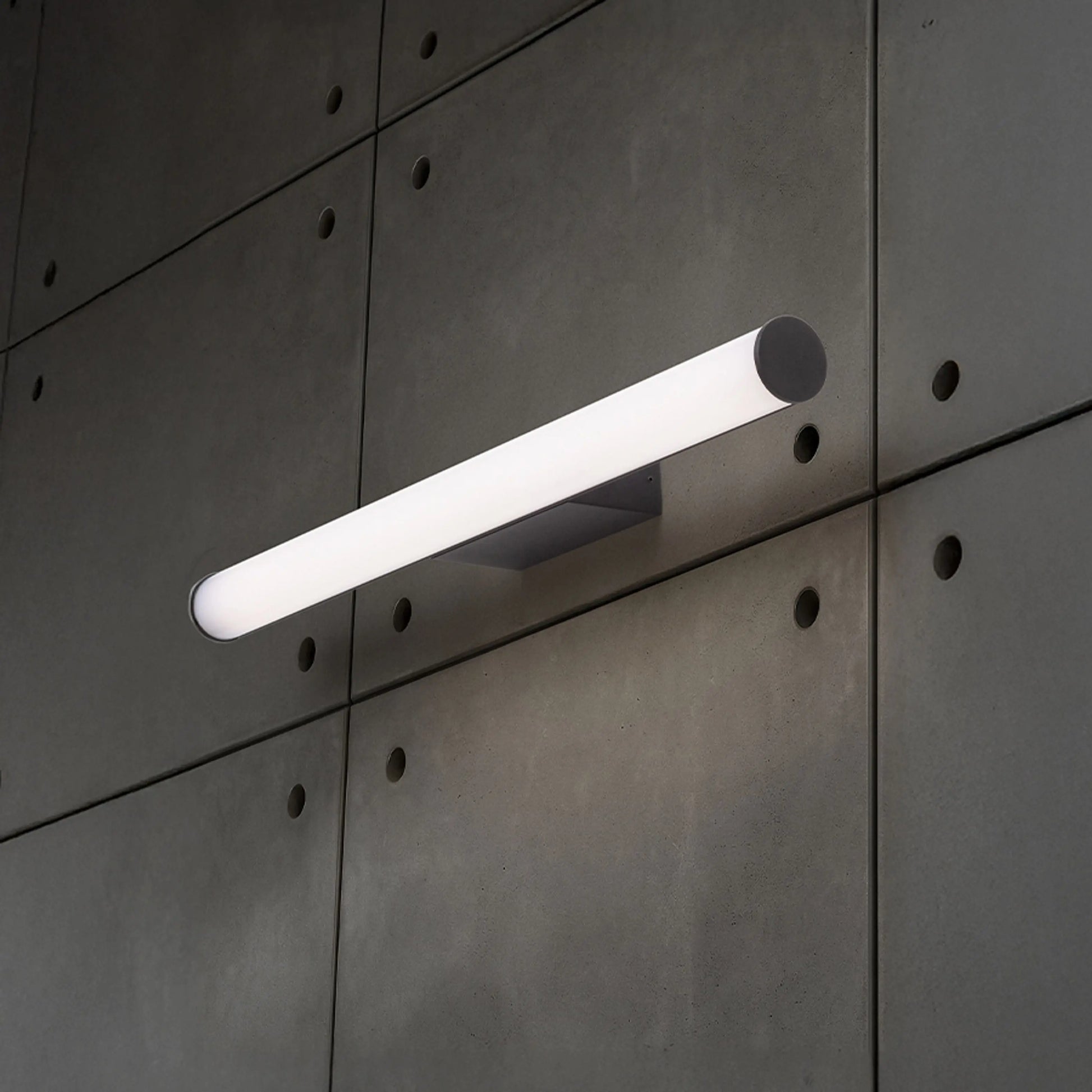 RENDL wall lamp CASSAMBA 60 wall black frosted acrylic 230V LED 12W IP44  3000K 4000K R13888 4