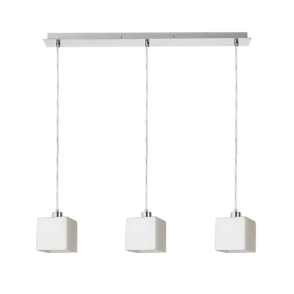 RENDL pendant lamp DADOS III 60 pendant  opal-colored glass/matt nickel 230V LED E27 3x11W R14019 1