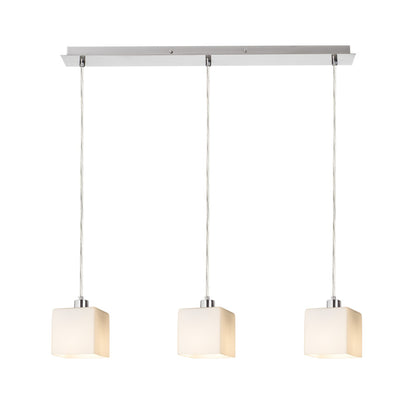 RENDL pendant lamp DADOS III 60 pendant  opal-colored glass/matt nickel 230V LED E27 3x11W R14019 2